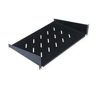 Vassoio fisso 1U, 350 mm di profondità, ideale per il montaggio su rack, realizzato in metallo resistente, colore nero