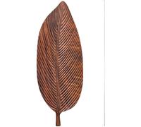 Vassoio Foglia Noce Fatto a Mano per Caffè per Tè Dessert Design Legno Natural