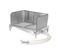 Vassoio for addestramento WC vasino for cani in acciaio inossidabile, toilette for cani da interno ed esterno for cani di piccola taglia, con colonna a parete e orinatoio(94X60cm/37X23.6in)