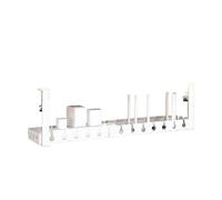 Vassoio for cavi sotto la scrivania in acciaio al carbonio | Bianco e nero, dimensioni multiple, sotto la scrivania dell'ufficio studio bar: gestione dei cavi(Flexible White)