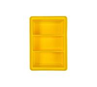 Vassoio for congelatore in silicone 3Grids con coperchio Creatore di ghiaccio for whisky Stampo for salsa Contenitore for congelamento Cottura della zuppa congelata(Yellow)