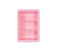 Vassoio for congelatore in silicone 3Grids con coperchio Creatore di ghiaccio for whisky Stampo for salsa Contenitore for congelamento Cottura della zuppa congelata(Pink)