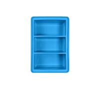 Vassoio for congelatore in silicone 3Grids con coperchio Creatore di ghiaccio for whisky Stampo for salsa Contenitore for congelamento Cottura della zuppa congelata(Dark blue)