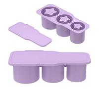Vassoio for cubetti di ghiaccio in silicone for stampo a cilindro con coperchio Vassoi riutilizzabili for bicchieri for tazza da 30/40 once(Lilac)