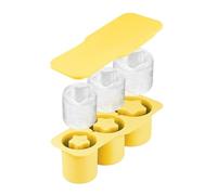 Vassoio for cubetti di ghiaccio in silicone for stampo a cilindro con coperchio Vassoi riutilizzabili for bicchieri for tazza da 30/40 once(Yellow)