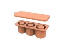 Vassoio for cubetti di ghiaccio Macchina for cubetti di ghiaccio in silicone con coperchio for realizzare 3 stampi for cubetti di ghiaccio a cilindro cavo Utensili da cucina (Size : Amber)