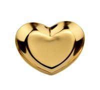 Vassoio for gioielli for tavolozze di stoccaggio in acciaio inossidabile a forma cuore Collana Anello Orecchini Display Piatto Porta Organizzatore Per Collane, Orecchini, Anelli(Golden)