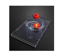 Vassoio for riprese in acrilico for oggetti di scena, serbatoio galleggiante for acque poco profonde, vetrina trasparente, scatola cosmetica multifunzione for alimenti, altezza 5 cm/1,97" (Color : Cl