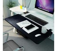 Vassoio for tastiera pieghevole a 90°, ripiano ergonomico for bracciolo, supporto for gomito e braccio for ridurre l'affaticamento muscolare, piattaforme for vassoi in legno(Black,55x25cm(22x10Inch))