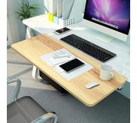 Vassoio for tastiera pieghevole a 90°, ripiano ergonomico for bracciolo, supporto for gomito e braccio for ridurre l'affaticamento muscolare, piattaforme for vassoi in legno(Wood 1,55x25cm(22x10Inch))