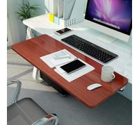 Vassoio for tastiera pieghevole a 90°, ripiano ergonomico for bracciolo, supporto for gomito e braccio for ridurre l'affaticamento muscolare, piattaforme for vassoi in legno(Teak,55x25cm(22x10Inch))