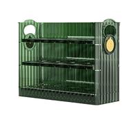 Vassoio for uova del frigorifero Portauova Funzione timer anti-collisione ad alta capacità Accessori da cucina verticali a 3 strati di tipo flip(Verde)