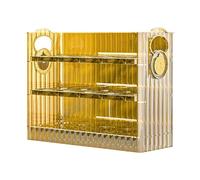 Vassoio for uova del frigorifero Portauova Funzione timer anti-collisione ad alta capacità Accessori da cucina verticali a 3 strati di tipo flip(Yellow)