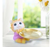 Vassoio gatto figura gatto decorazione per casa caramelle piatto multiuso