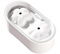 Vassoio Ghiaccio Fiori Silicone con Coperchio Rilascio per facile(White) | Design elegante, rilascio twist per facile, coperchio incluso, per ideale per whiskey, cocktail visivi