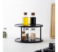 Vassoio Girevole 2x Livelli - 360° - Organizer Cucina - 2x Pz Lazy Susan - Ferro