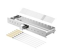 Vassoio girevole elettrico per spiedini, per barbecue, larghezza | Griglia automatica per riunioni di famiglia, vacanze, barbecue, campeggio all'aperto