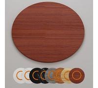Vassoio girevole in legno di teak da 80 cm, grande tavolo da pranzo rotondo, accessorio da cucina per la casa, elegante piatto rotante in legno per intrattenimento
