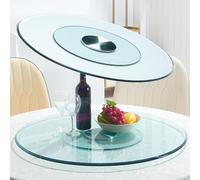 Vassoio Girevole In Vetro Temperato Lazy Susan, Giradischi Grande 50cm 70cm 90cm, Piatto Da Portata Rotondo Per Ristorante, Cucina(70cm-28in)