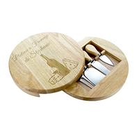 Vassoio girevole per formaggi e 4 coltelli da degustazione personalizzato Aperitivo