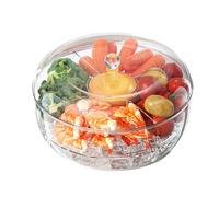 Vassoio girevole per snack - Scatole per frutta secca | Vassoio da portata diviso, vassoio per antipasti e snack per frutta, caramelle, snack per bambini con coperchio