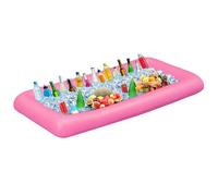 Vassoio gonfiabile per cubetti di ghiaccio a buffet, per feste in piscina (rosa), accessorio per feste in piscina, buffet, insalata, cibo e bevande, vassoio per feste, picnic e campeggio, 130 x 60 x