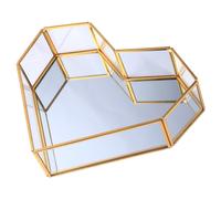 Vassoio in a forma di cuore da 1 pezzo Vassoio in vintage dorato in