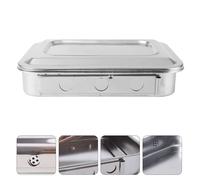 Vassoio in acciaio inossidabile da 1 pc con coperchio e argento foro