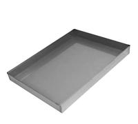 Vassoio in acciaio inox, resistente alle alte temperature, per cucina e bagno, extra largo, 100 x 50 x 5 cm, vassoio da forno versatile
