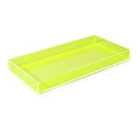 Vassoio in acrilico per trucco, profumo, gioielli, 30,5 x 15,2 cm, piccolo vassoio decorativo per bagno, comò, top candela, lavandino, verde neon