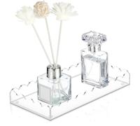 Vassoio in acrilico trasparente, con bordo ondulato, per la gestione del vassoio del bagno, ideale per il bagno