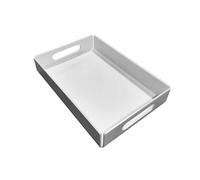 Vassoio in Acrilico Trasparente, Vassoio portasciugamani per Ospiti, Stile Ple, Vassoio portaoggetti per cassetto del Bagno dell'hotel (Bianco)