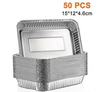 Vassoio in alluminio da 100 pezzi | Per grill Napoleon e Broil King, 15 * 12 * 4,6 cm