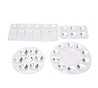 vassoio in alluminio da 6/10 pozzetti per pittura cinese Acquerelli Guazzo Acrilico e Pittura ad olioTavolozze di vernice 4PCS Painting Tools