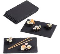Vassoio in ardesia nero rettangolare da Sushi set4 ristorante cucina tagliere pi