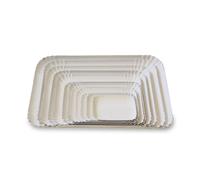Vassoio in Cartone BIANCO Pasticceria Confezione da 10 kg VARI FORMATI roma milano Vassoi Monouso per Dolci Pasticcini Torte pasta all'uovo (Roma 5 Milano 6 22,5x30,5cm - 110pz circa)