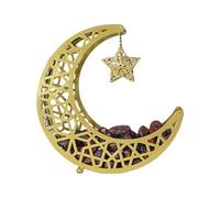 Vassoio in ferro a forma di luna cava per Eid Festival dessert e pasticceria piatto da portata organizzatore per torte musulmani decorazione domestica vassoio Eid