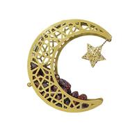 Vassoio in ferro a forma di luna cava per Eid Festival dessert e pasticceria piatto da portata organizzatore per torte musulmani decorazione domestica vassoio in ferro luna