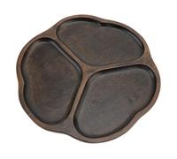 Vassoio in Legno 3 Compartimenti per Snack Frutta e Feste Piatto Decorativo per Cibi Come Verdure Dolci e Frutta con Separatore per Caramelle Noci e Taco