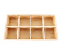 Vassoio in Legno a 8 Scomparti per Vasi e Fioriere | Base Beige per Attività di Giardinaggio e Decorazione Domestica, Struttura Rigida, Facile da Spostare