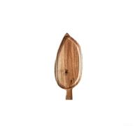 Vassoio in legno a forma di foglia di acacia, vassoio per snack per tavolino da caffè, dessert piatto da portata ovale per cibo da portata piatti per feste (piccolo)