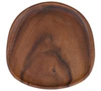 Vassoio in legno di noce con forma irregolare e finitura uniformemente lucida per servire dolcetti e prodotti freschi (B)