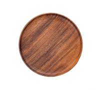 Vassoio in legno di noce per contenere tazze da tè e presentare snack, dessert e frutta secca assortita insieme (marrone, 20 cm)