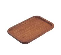Vassoio in legno di noce, piccolo piatto rettangolare giapponese, per cena, torte, pane, caffè, tè, legno massiccio (colore 2)