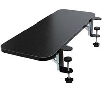 Vassoio in legno extra large da 65 a 80 cm, regolabile a 90°, pieghevole, per scrivania, casa, ufficio, con staffa di bloccaggio per una superficie stabile