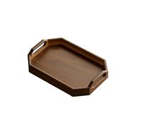 Vassoio in Legno Massello con Manico, Vassoio Decorativo da Tavolino, Profondo 6 cm, Impermeabile e Facile da Pulire, Adatto per Casa(33.5x22.5x6cm/13x9x2.4in)