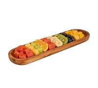 Vassoio in legno per servire | Vassoio decorativo multifunzione per alimenti | Espositore per snack e dessert formaggio, frutta, sushi casa, ristorante, matrimonio, regalo di inaugurazione