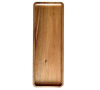 Vassoio in legno resistente stile giapponese piatto rotondo per snack e dessert