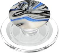 Vassoio in marmo a spirale in marmo nero, blu e bianco PopSockets PopGrip per MagSafe