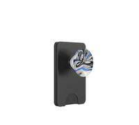 Vassoio in marmo a spirale in marmo nero, blu e bianco PopSockets PopWallet per MagSafe